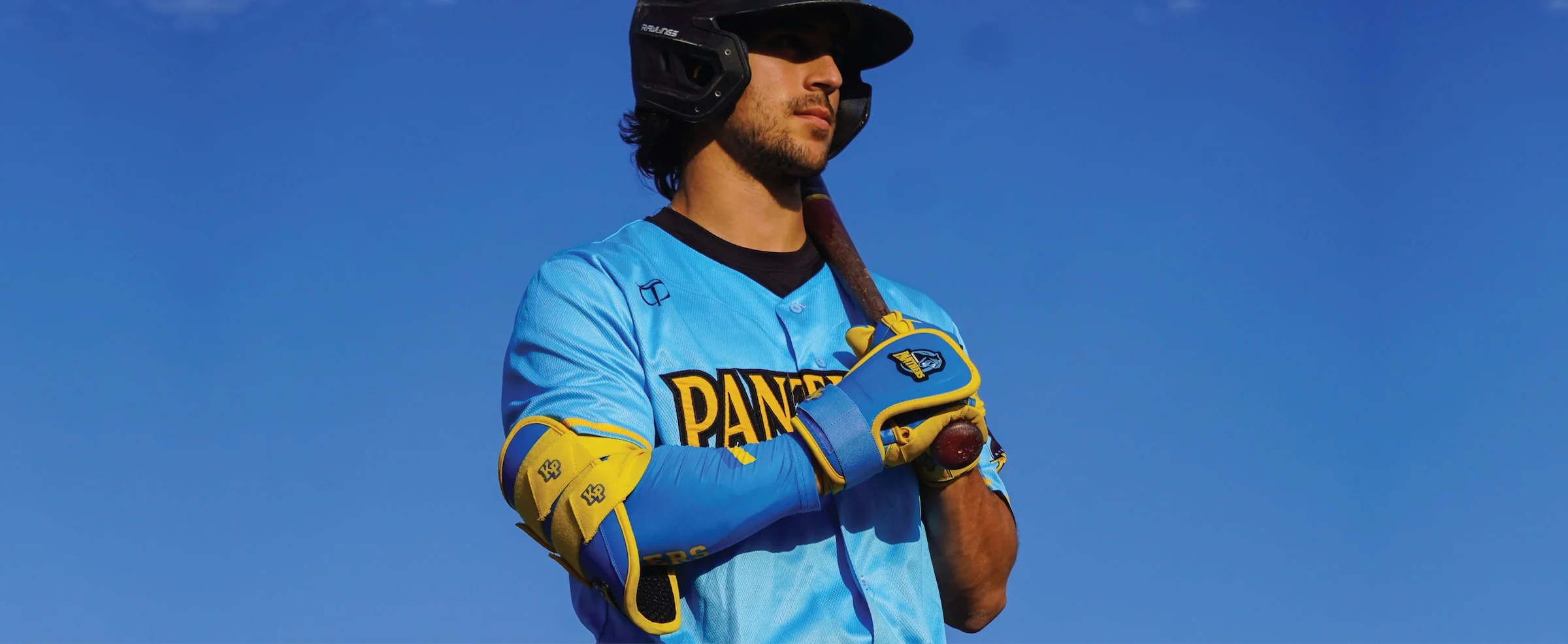 Kustom Baseball player wearing custom gear