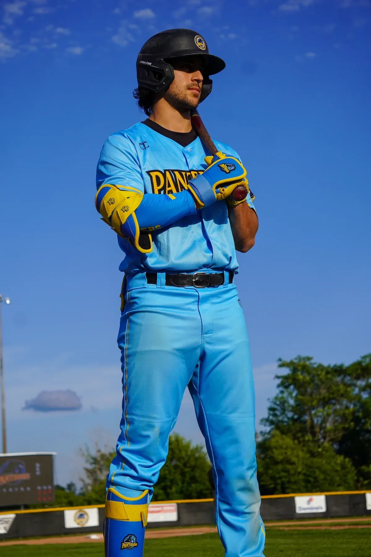 Kustom Baseball player wearing custom gear